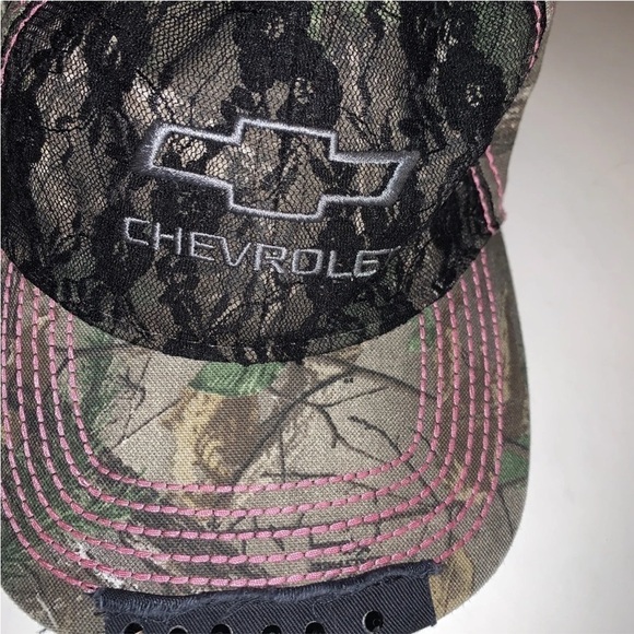 Women’s Chevrolet Camo/Blk Lace/ Blk Rhinestone Hat - Picture 2 of 4